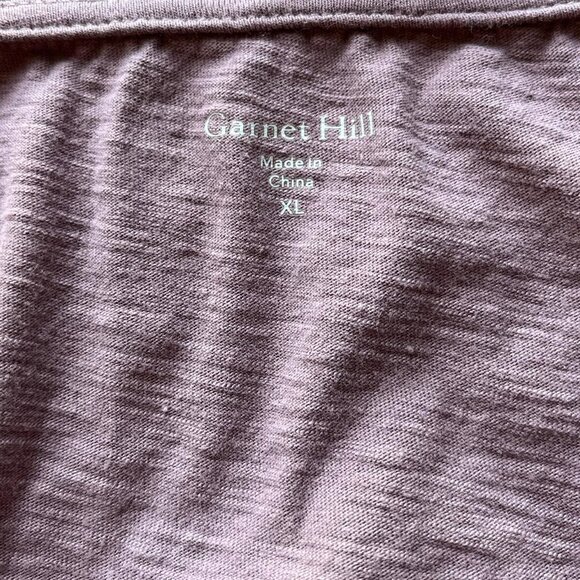 Garnet Hill Cardigan Womens XL Light Pink/Purple 3/4 Sleeve Cotton & Silk - Picture 2 of 6